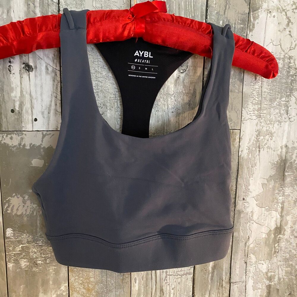 AYBL gray racerback sports bra XS
